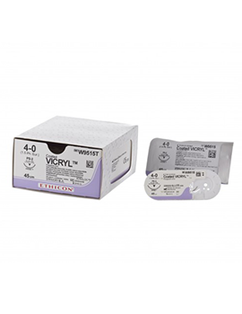 Coated VICRYL™ Suture with 3/8 Circle Reverse Cutting Prime Needle